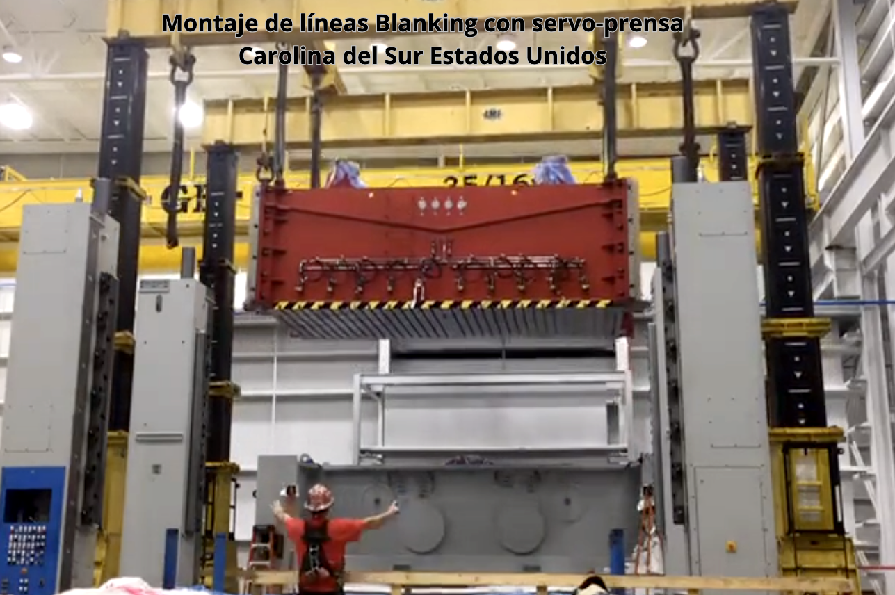 The Timplines Global Group has assembled the blanking line with servo press in the United States